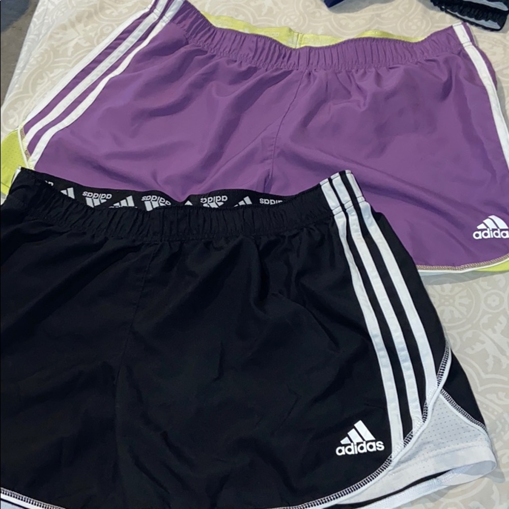 2 pairs of adidas shorts